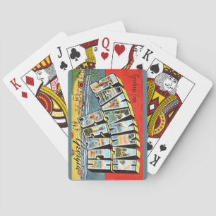 Jeu De Cartes Carte postale vintage Savannah Beach 2 Cartes de j