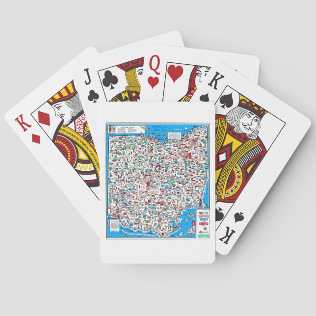 Jeu De Cartes Carte Retro 1966 Ohio (dos)