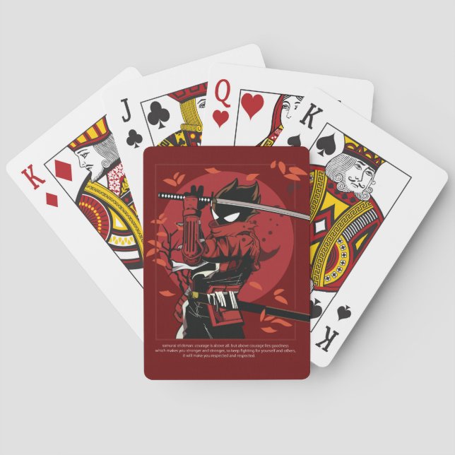 Jeu De Cartes Carte Stickman Samurai (dos)