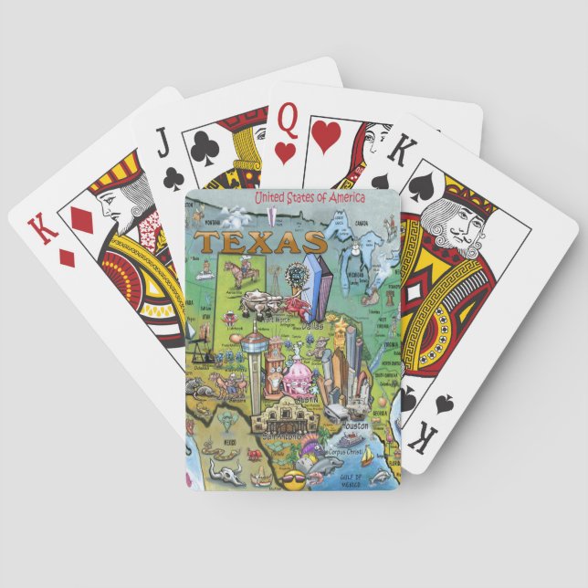 Jeu De Cartes Carte Texas USA (dos)