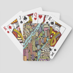 Jeu De Cartes Carte tirée par la main de New York City