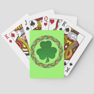 Jeu De Cartes Carte verte shamrock celtique irlandaise