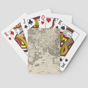 Jeu De Cartes Carte vintage de l'Europe et de l'Asie