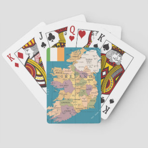 Jeu De Cartes Carte vintage de l'Irlande