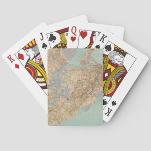 Jeu De Cartes Carte vintage de Staten Island (1891)