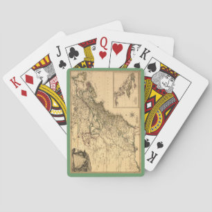 Jeu De Cartes Carte vintage des colonies américaines de 1777 par