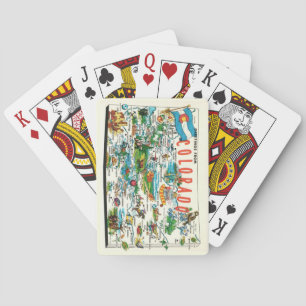Jeu De Cartes Carte vintage du Colorado Jouer des cartes