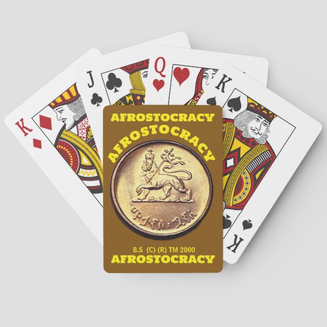 Jeu De Cartes Cartes AFROSTOCRATIE. Shérif  (dos)