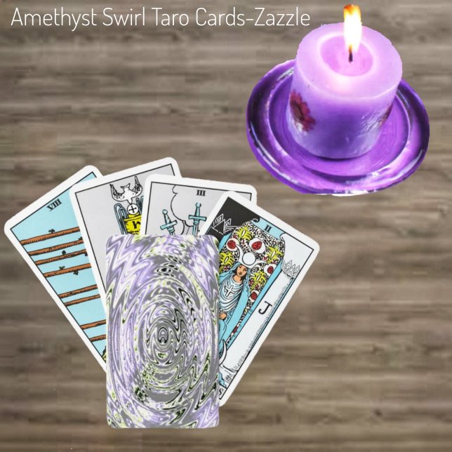 Jeu De Cartes Cartes Amethyst Swirl Taro (Créateur téléchargé)