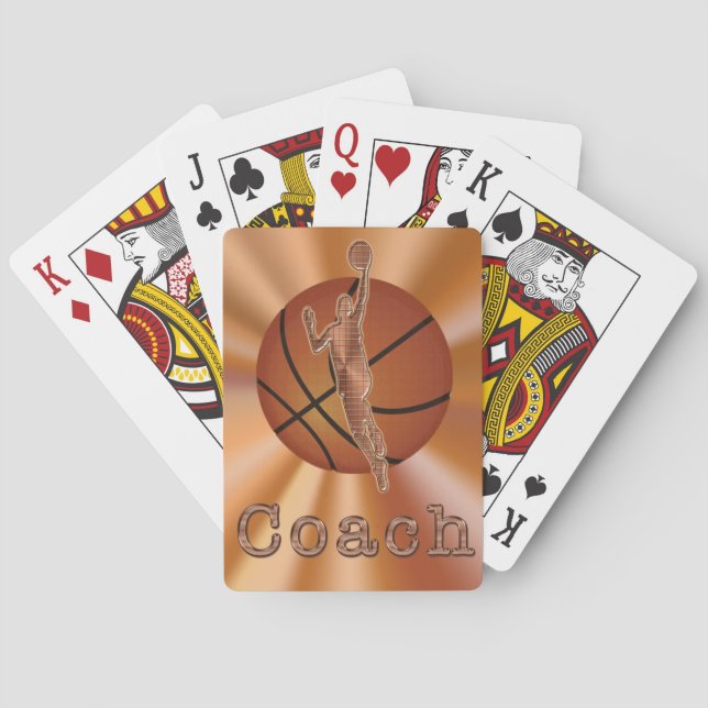 Jeu De Cartes Cartes De Basket-Ball, Cadeaux De Basket-Ball Coac (dos)
