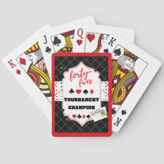 Jeu De Cartes Cartes de champion de tournoi Forty Fives
