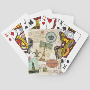 Jeu De Cartes Cartes de collage Vintage voyage