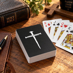 Jeu De Cartes Cartes de foi chrétienne à croix blanche des trois