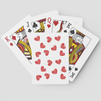 Jeu De Cartes Cartes de jeu à motif de coeur rouge