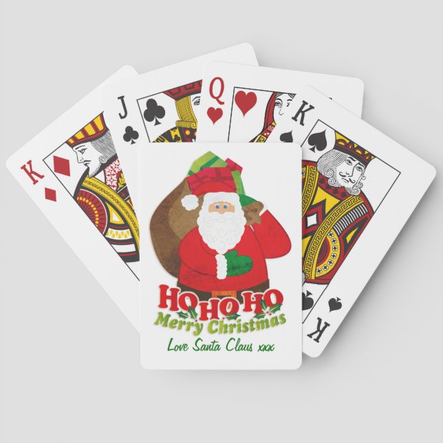 Jeu De Cartes Cartes de jeu appelées par Noël de cadeau de père (dos)