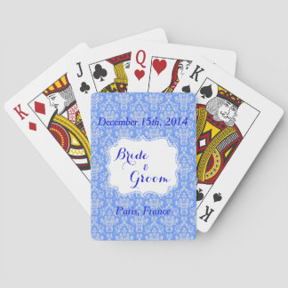 Jeu De Cartes Cartes de jeu bleues de faveur de noce