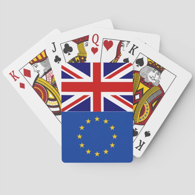 Jeu De Cartes Cartes de jeu BRITANNIQUES de vote de brexit de (dos)