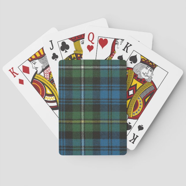 Jeu De Cartes Cartes de jeu Campbell de tartan antique d'Argyll (dos)