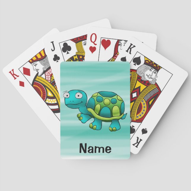 Jeu De Cartes Cartes de jeu, Caricature de tortue mignonne (dos)
