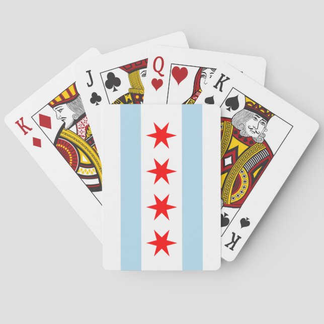 Jeu De Cartes Cartes de jeu Chicago Flag Bicycle® (dos)