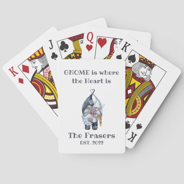 Jeu De Cartes Cartes de Jeu Classique Mariage Gnome (dos)