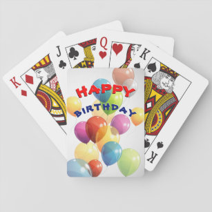 Jeu De Cartes Cartes de jeu colorées de joyeux anniversaire