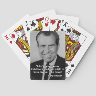 Jeu De Cartes Cartes de jeu d'Anti-Arme à feu de Richard Nixon