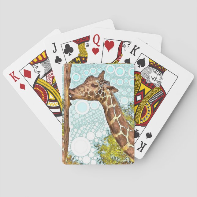 Jeu De Cartes Cartes de jeu de baiser de girafe (dos)