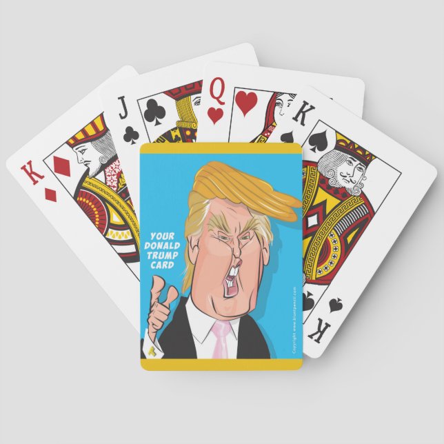 Jeu De Cartes Cartes de jeu de bande dessinée de Donald Trump (dos)