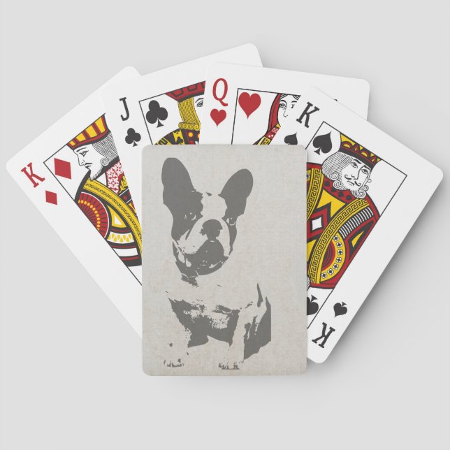 Jeu De Cartes Cartes de jeu de bouledogue français (dos)