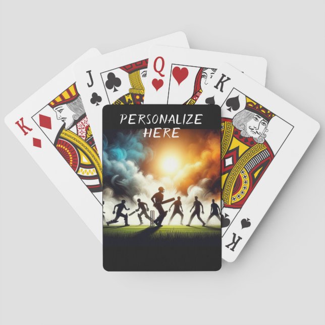 Jeu De Cartes Cartes De Jeu De Cricket Personnalisées : Élevez V (dos)