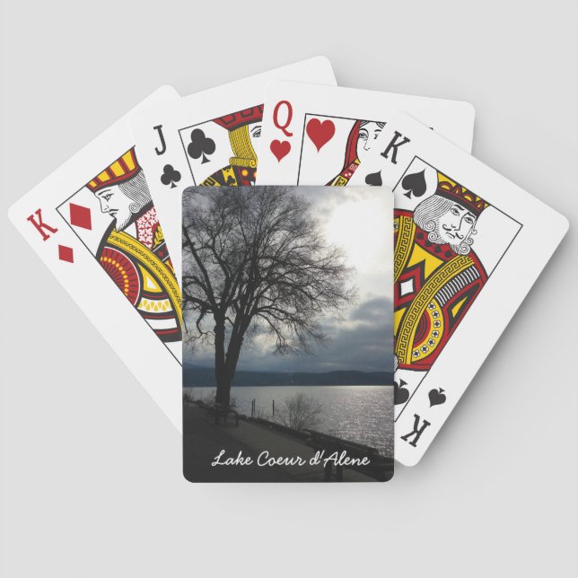 Jeu De Cartes Cartes de jeu de d'Alene de Coeur de lac (dos)