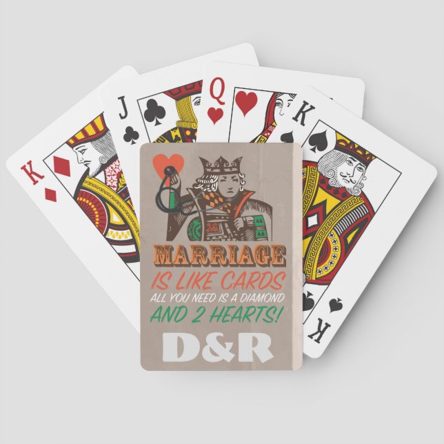 Jeu De Cartes Cartes de jeu de don de mariage (dos)