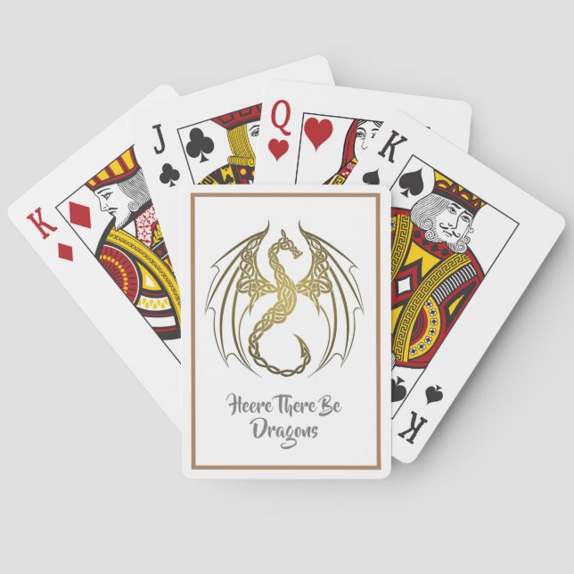 Jeu De Cartes Cartes de jeu de dragon celte (dos)
