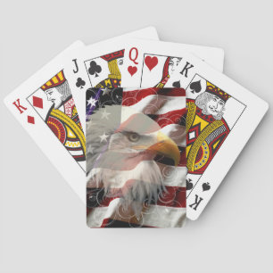 Jeu De Cartes Cartes de jeu de drapeau d'Eagle d'Américain