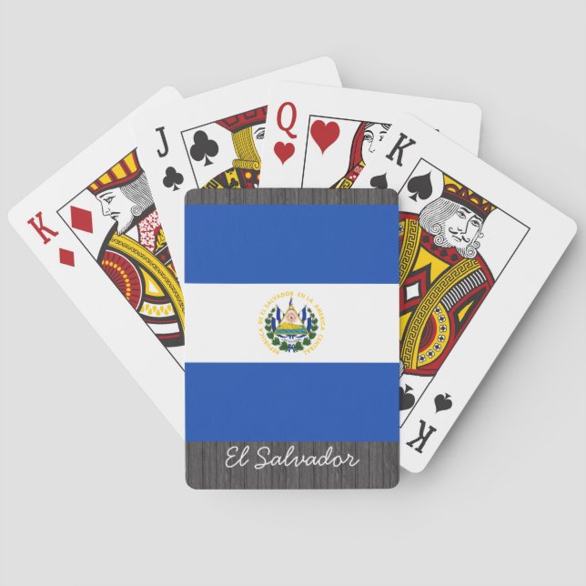 Jeu De Cartes Cartes de jeu de drapeau du Salvador (dos)