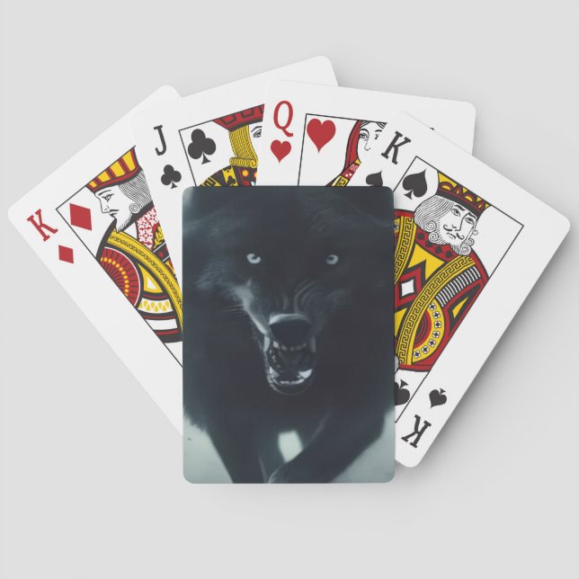 Jeu De Cartes Cartes de jeu de loup foncé (dos)
