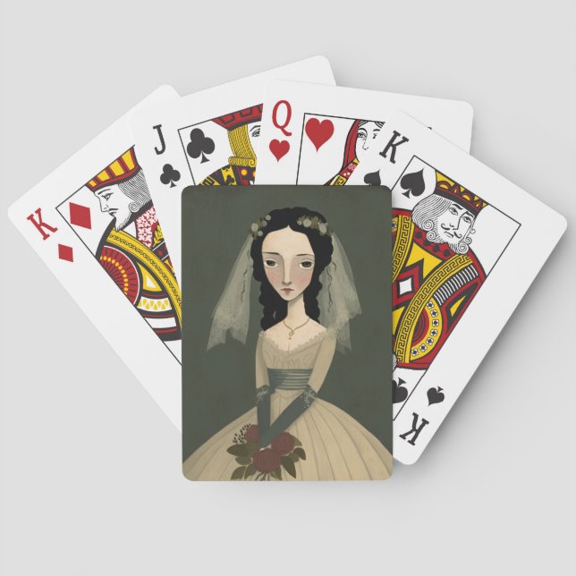 Jeu De Cartes Cartes de jeu de mariée sans sourire (dos)