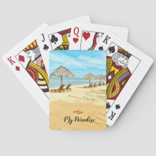 Jeu De Cartes Cartes de jeu de plage de paradis