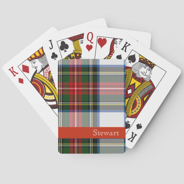 Jeu De Cartes Cartes de jeu de plaid de tartan de robe de (dos)