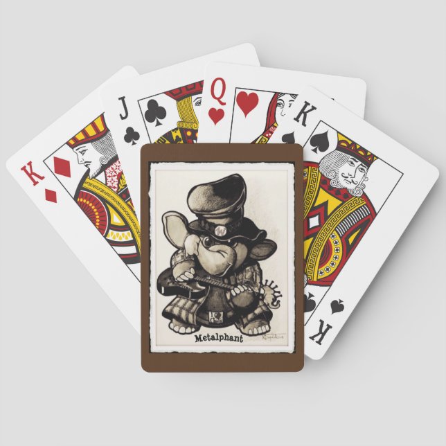 Jeu De Cartes Cartes de jeu de Wilbur en métal de Metalphant (dos)