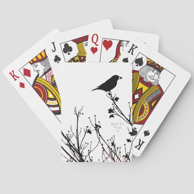 Jeu De Cartes Cartes de jeu décorées par oiseau (dos)