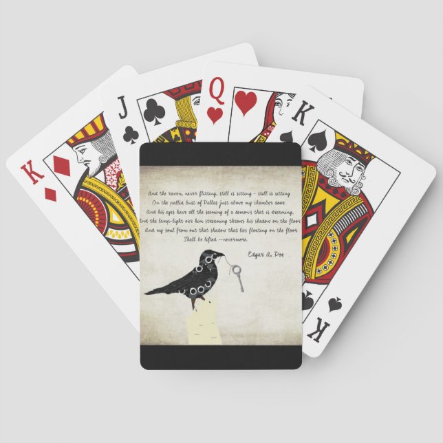 Jeu De Cartes Cartes de jeu d'Edgar Allen Poe (dos)