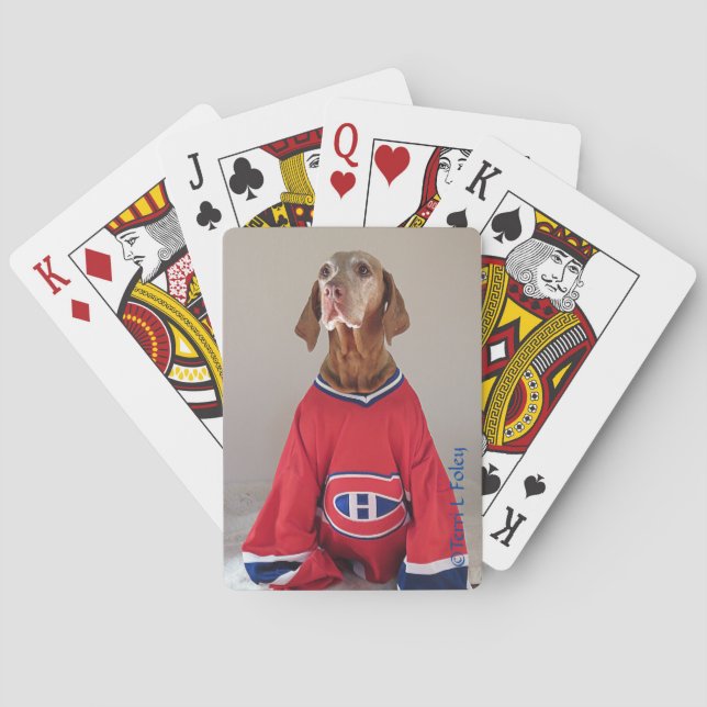 Jeu De Cartes Cartes de jeu d'hockey de Canadiens de Vizlsa (dos)