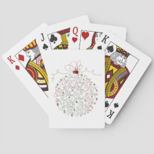 Jeu De Cartes Cartes de jeu d'ornement de Noël