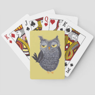 Jeu De Cartes Cartes de jeu drôles de hibou