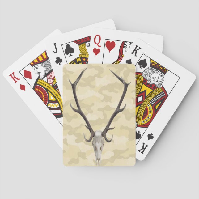 Jeu De Cartes Cartes de jeu du crâne de cerf (dos)