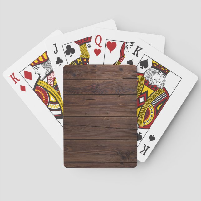 Jeu De Cartes Cartes de jeu en bois (dos)