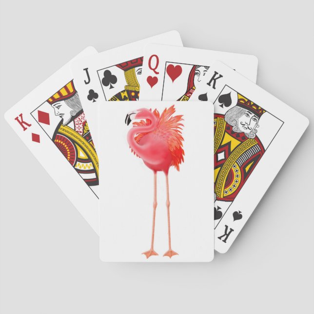 Jeu De Cartes Cartes de jeu en Flamant rose rose des Caraïbes (dos)