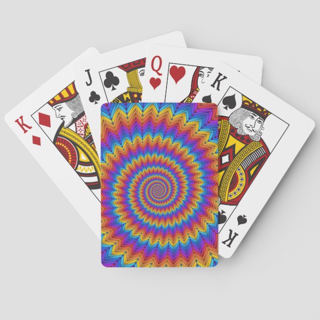 Jeu De Cartes Cartes de jeu en spirale psychédéliques (dos)